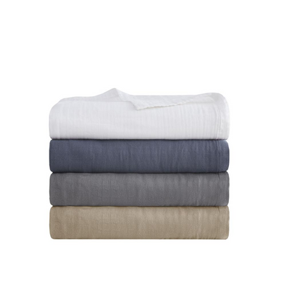 Lightweight tan cotton gauze blanket by Start2Finish, soft and breathable for comfort and cozy use.