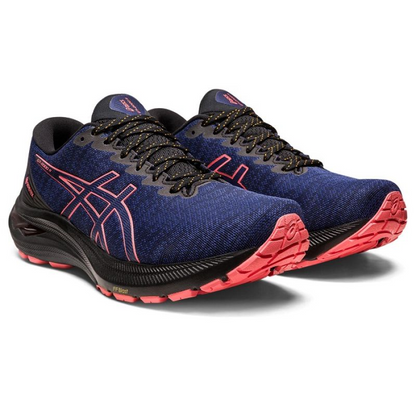 Asics GT 2000 11 GTX W running shoes in gray and black with waterproof Gore-Tex, featuring supportive design and breathable material
