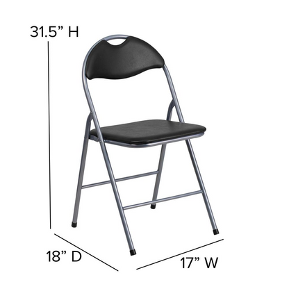 Set of 2 padded metal folding chairs with cushioned seats and sturdy frames, ideal for indoor and outdoor use by Start2Finish.
