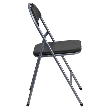 Set of 2 padded metal folding chairs by Start2Finish, featuring cushioned seats and sturdy metal frames for versatile seating.