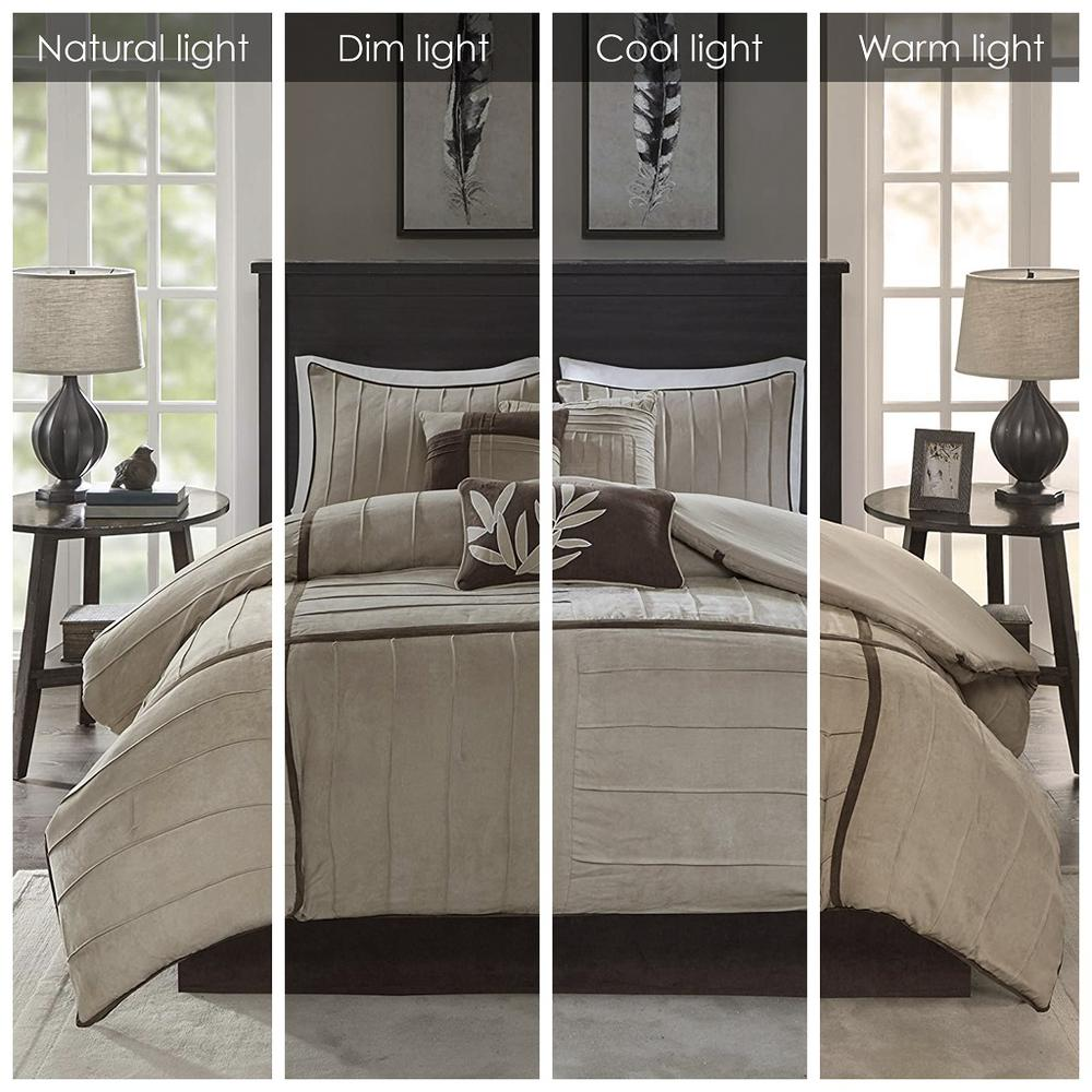 Start2Finish 7-piece comforter set featuring a cozy, stylish bedding design with matching pillow shams and decorative accents.
