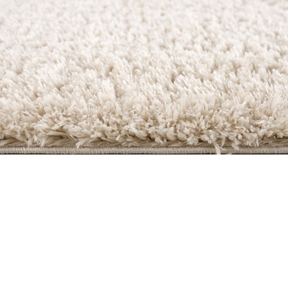 Start2Finish super soft polyester shag area rug with plush, thick pile in neutral tones, perfect for cozy living spaces.