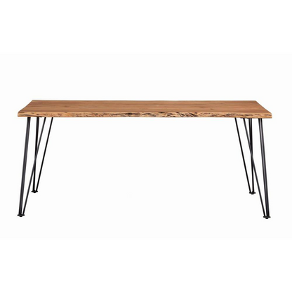Sherman 71-inch natural acacia live edge dining table by Start2Finish, showcasing the wood&