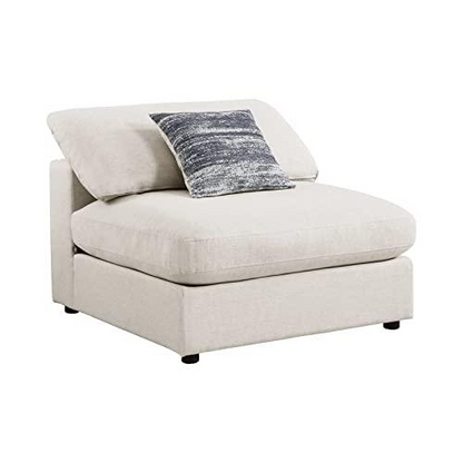 Beige Serene 4-piece upholstered modular sectional sofa by Start2Finish, showing plush cushions and modern design.