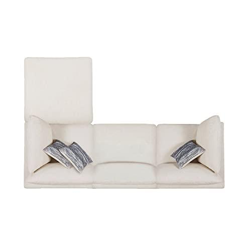 Beige Serene 4-piece upholstered sectional sofa by Start2Finish, featuring plush cushions and modern modular design.