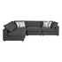 Serene 4-piece charcoal upholstered modular sectional sofa by Start2Finish, featuring plush cushions and modern design.