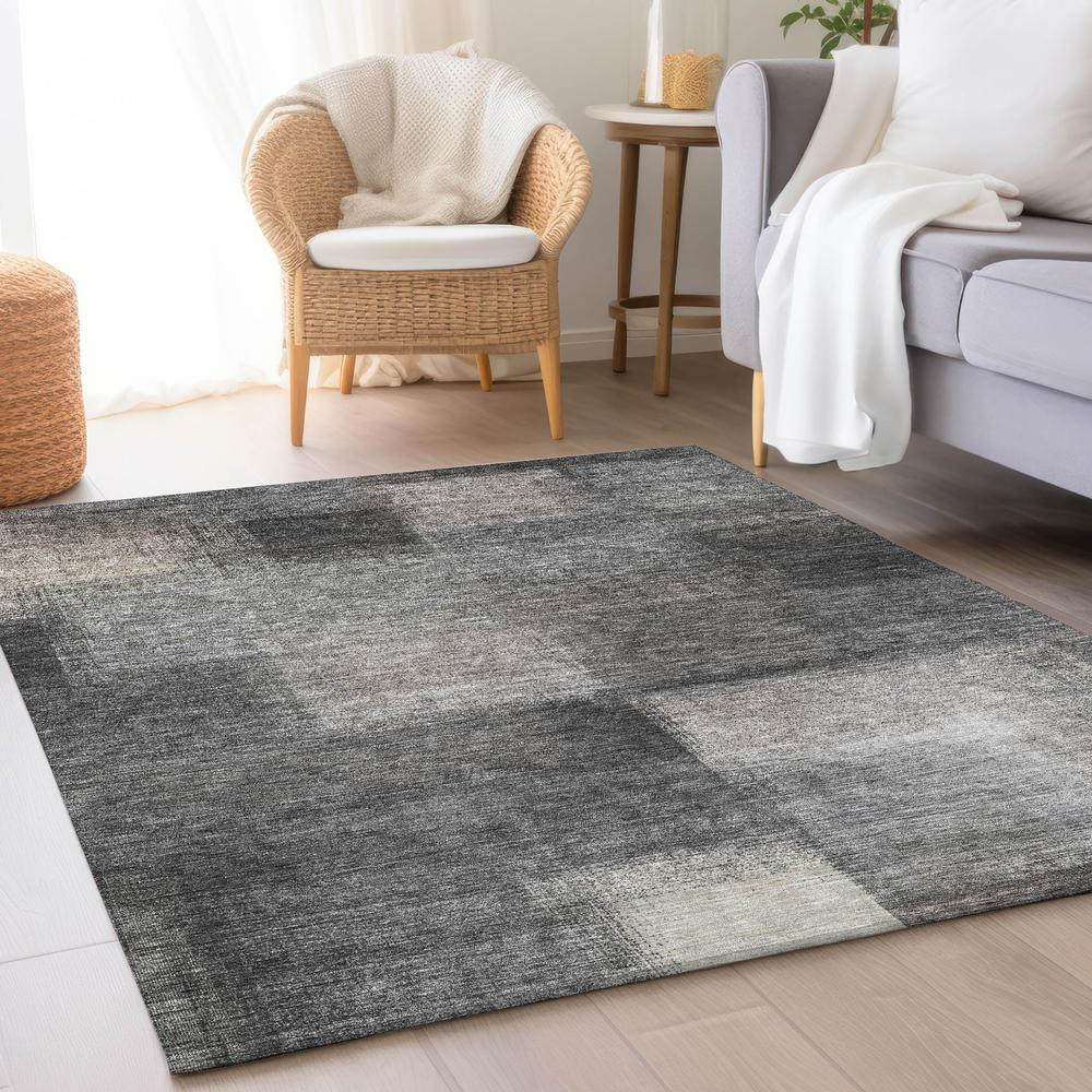 Gray Chantille ACN742 10x14 rug by Start2Finish, showing a plush, textured area rug with intricate pattern and soft fibers.