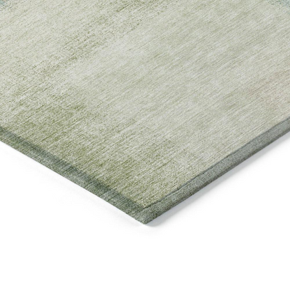 Start2Finish Chantille ACN742 green 10x14 rug with soft woven texture and intricate pattern on a neutral background.