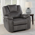 Start2Finish Katrine manual recliner chair in charcoal fabric with plush cushioning and armrests.