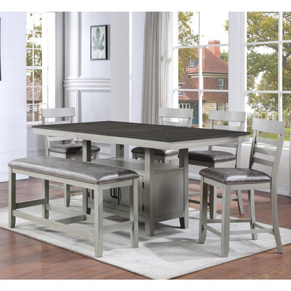 Start2Finish Hyland 6-piece dining set featuring a wooden table and six matching chairs in a contemporary design.