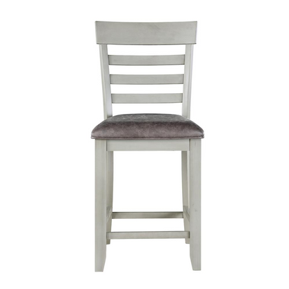 Gray Hyland Counter Chair by Start2Finish with a sleek, modern design and cushioned seat for comfortable seating.