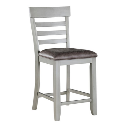 Gray Hyland Counter Chair by Start2Finish with a cushioned seat and modern metal frame for kitchen or bar seating.