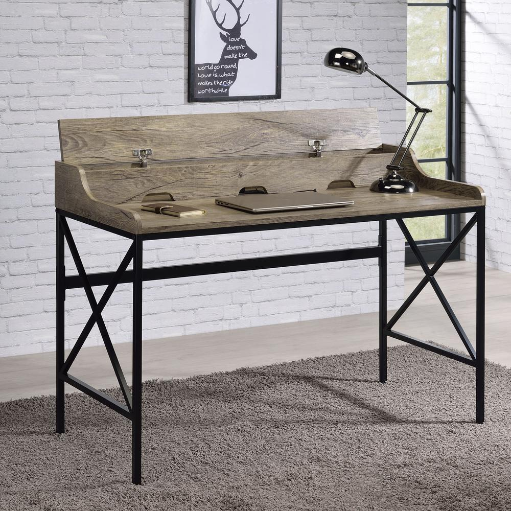 Start2Finish Corday desk with built-in USB port, featuring a modern wooden surface and sleek metal legs for a functional workspace.