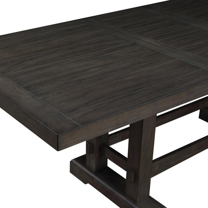 Napa 7-piece counter height dining set by Start2Finish with dark wood finish, featuring a table and six matching chairs