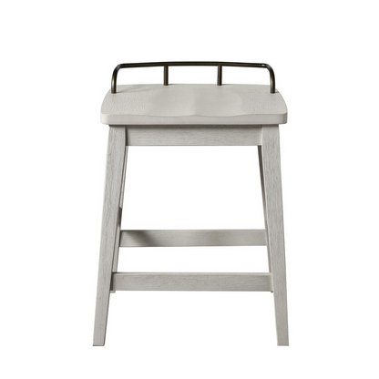 Start2Finish Pendleton counter stool with wooden legs and upholstered seat, showcasing a classic design and cozy fabric upholstery.