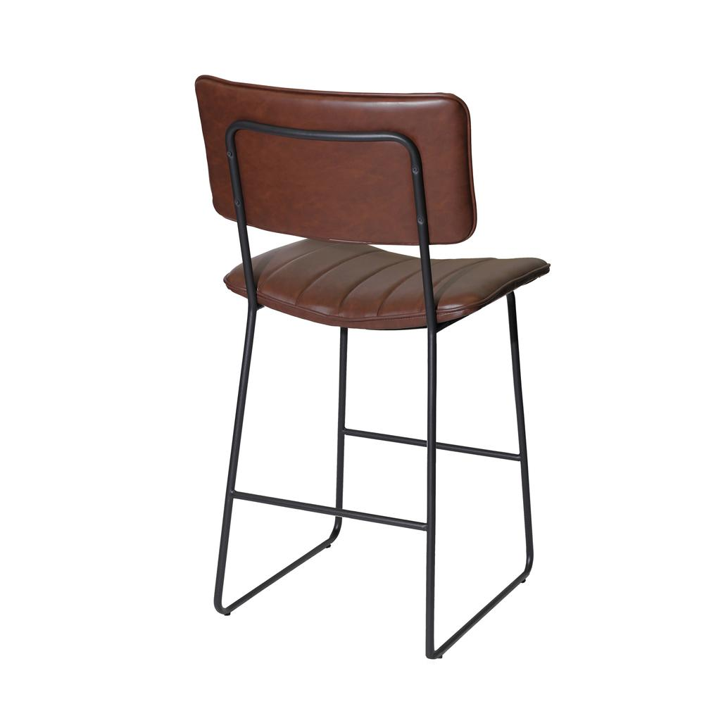 Start2Finish Tribeca Counter Stool with wooden legs and upholstered seat, ideal for kitchen or bar area.
