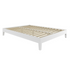 White Nix Solid Wood Queen Platform Bed by Start2Finish with a sleek, modern design and sturdy wooden frame.