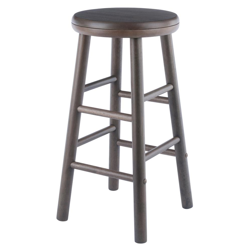 Shelby 2-piece swivel seat counter stool set in oyster gray with padded seats and modern design from Start2Finish.