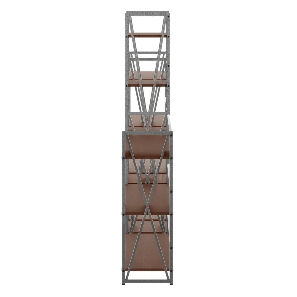 Isa 3-piece shelving set by Start2Finish with graphite and walnut finish, featuring modern wall-mounted shelves in a stylish design.
