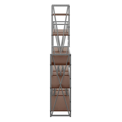 Isa 3-piece shelving set by Start2Finish with graphite and walnut finish, featuring modern wall-mounted shelves in a stylish design.