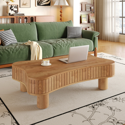 Light brown MDF and black metal coffee table with lift-top storage, ideal for living room use, by Start2Finish.
