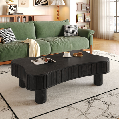 Light brown MDF and black metal coffee table with lift-top storage for living room, featuring a modern design and sturdy construction.