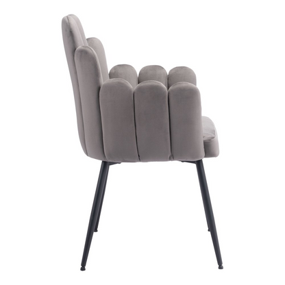 Set of two Noosa Dining Chairs in gray by Start2Finish, featuring modern design and cushioned seats for comfortable dining.