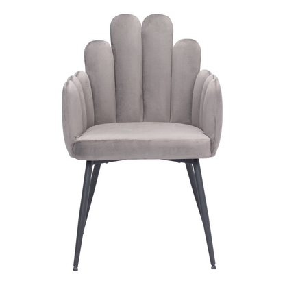 Set of two Noosa gray dining chairs by Start2Finish, featuring modern design with cushioned seats and sleek legs.