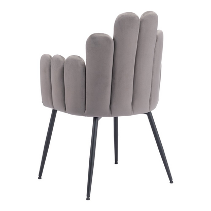 Set of two gray Noosa Dining Chairs by Start2Finish with sleek design and cushioned seats, perfect for modern dining rooms.