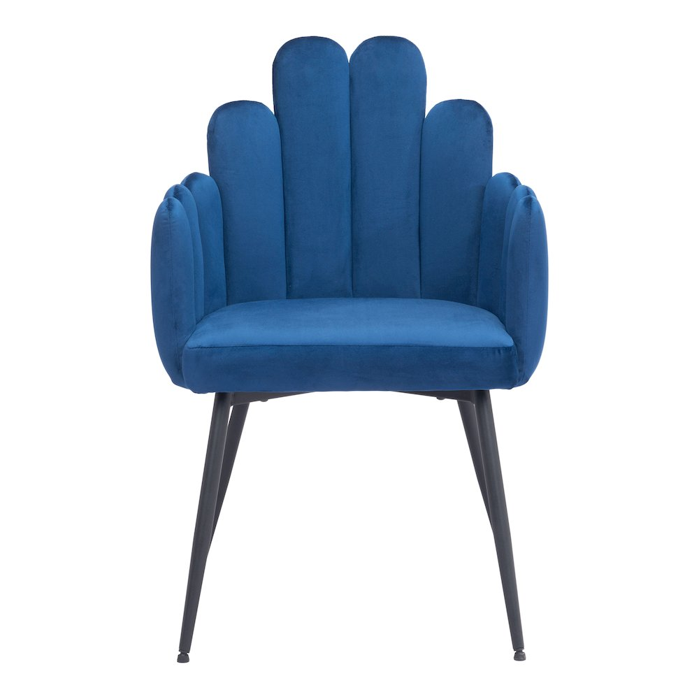 Start2Finish Noosa Dining Chair set of 2 in navy blue, showing modern design with cushioned seats and sleek wooden legs.