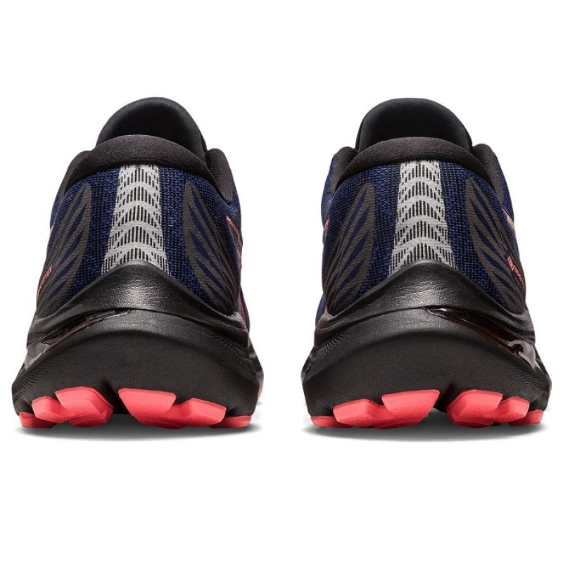 Asics GT 2000 11 GTX W running shoes in dark gray with waterproof GORE-TEX, featuring breathable mesh and supportive design.
