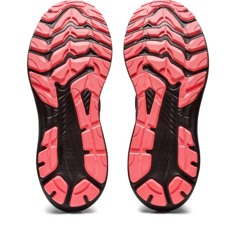 Asics GT 2000 11 GTX W running shoes in black and gray with waterproof Gore-Tex material, designed for women.