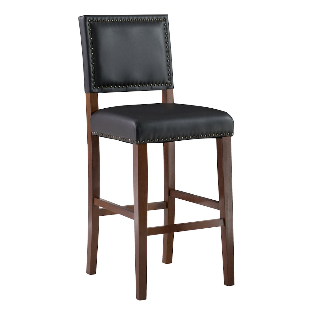 Black Brook bar stool by Start2Finish with a sleek metal frame and cushioned seat, ideal for kitchen or bar area seating.