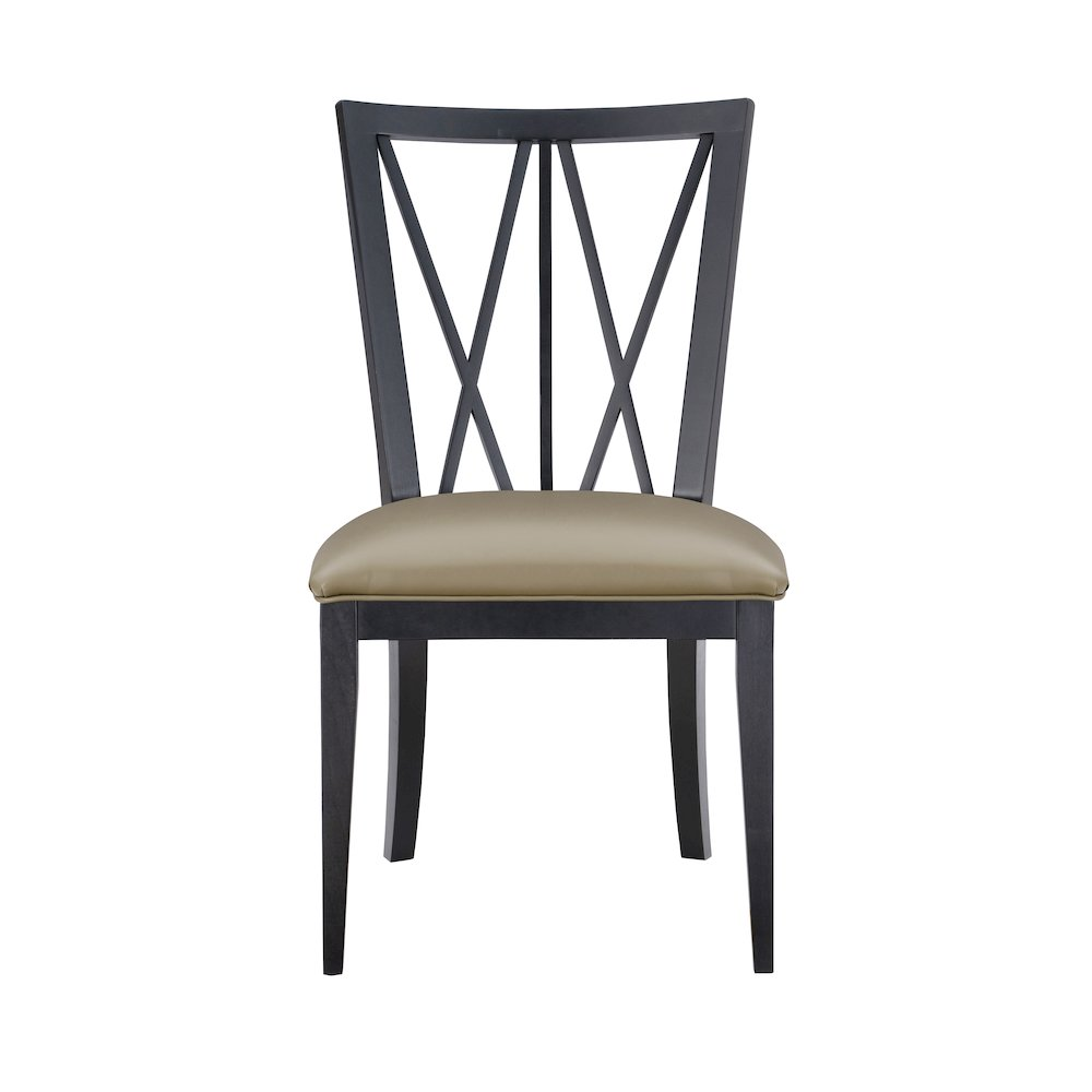 Start2Finish Bailey black chair with cushioned seat and modern design, shown from a front view on a white background.