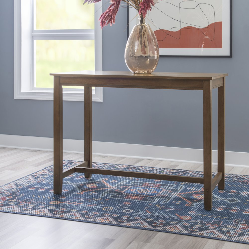 Start2Finish Claridge 36-inch rustic brown counter height pub table with sturdy wooden design and modern rustic finish.