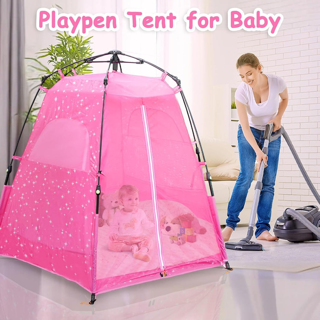 Kids Pop Up Play Tent 78x66 Inch Princess Castle Playhouse