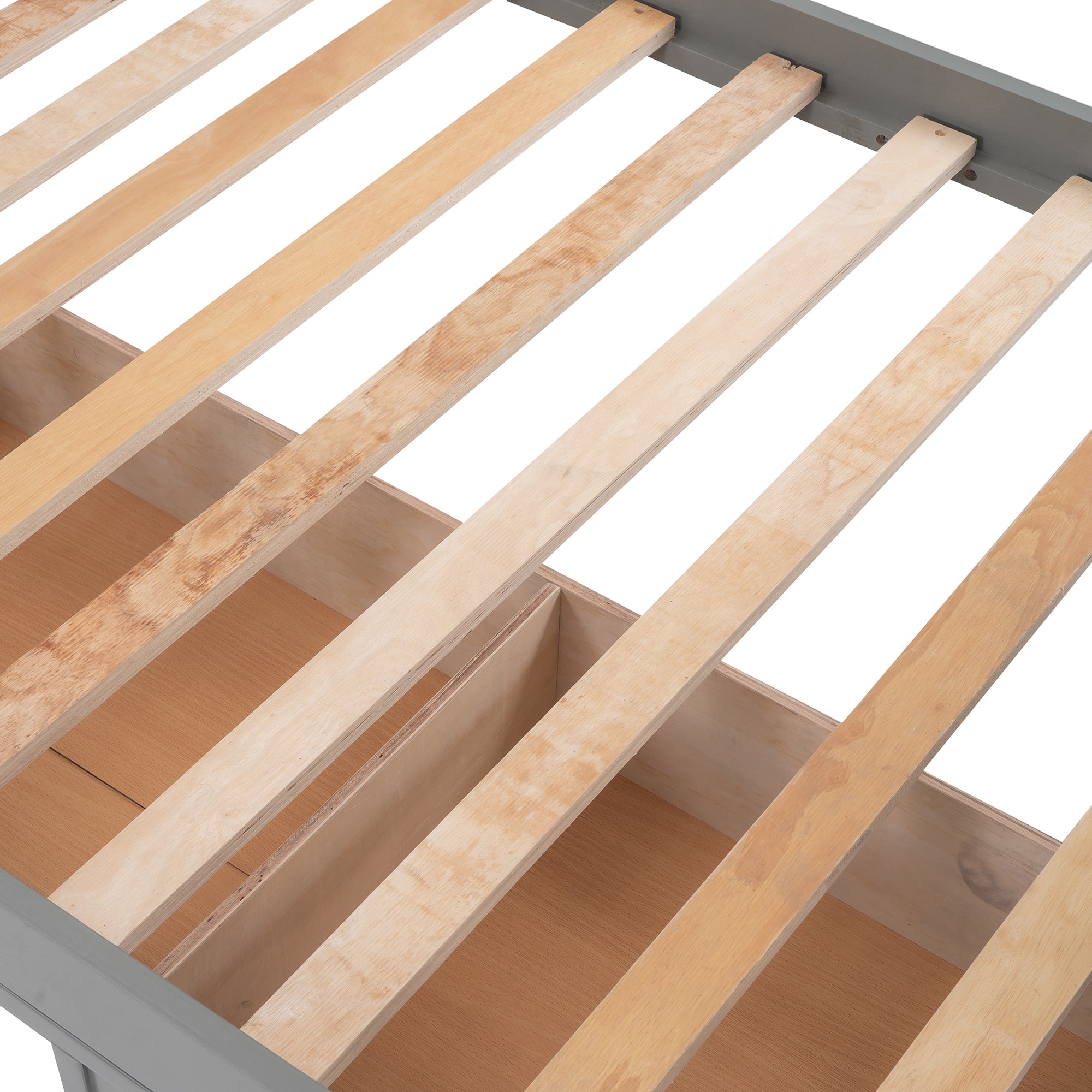 Stairway Twin-Over-Twin Bunk Bed with Three Drawers for Bedroom, Dorm