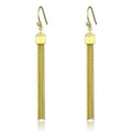 3W1207 - Gold Brass Earrings with Top Grade Crystal  in Clear