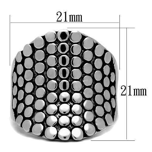3W194 - Rhodium Brass Ring with No Stone