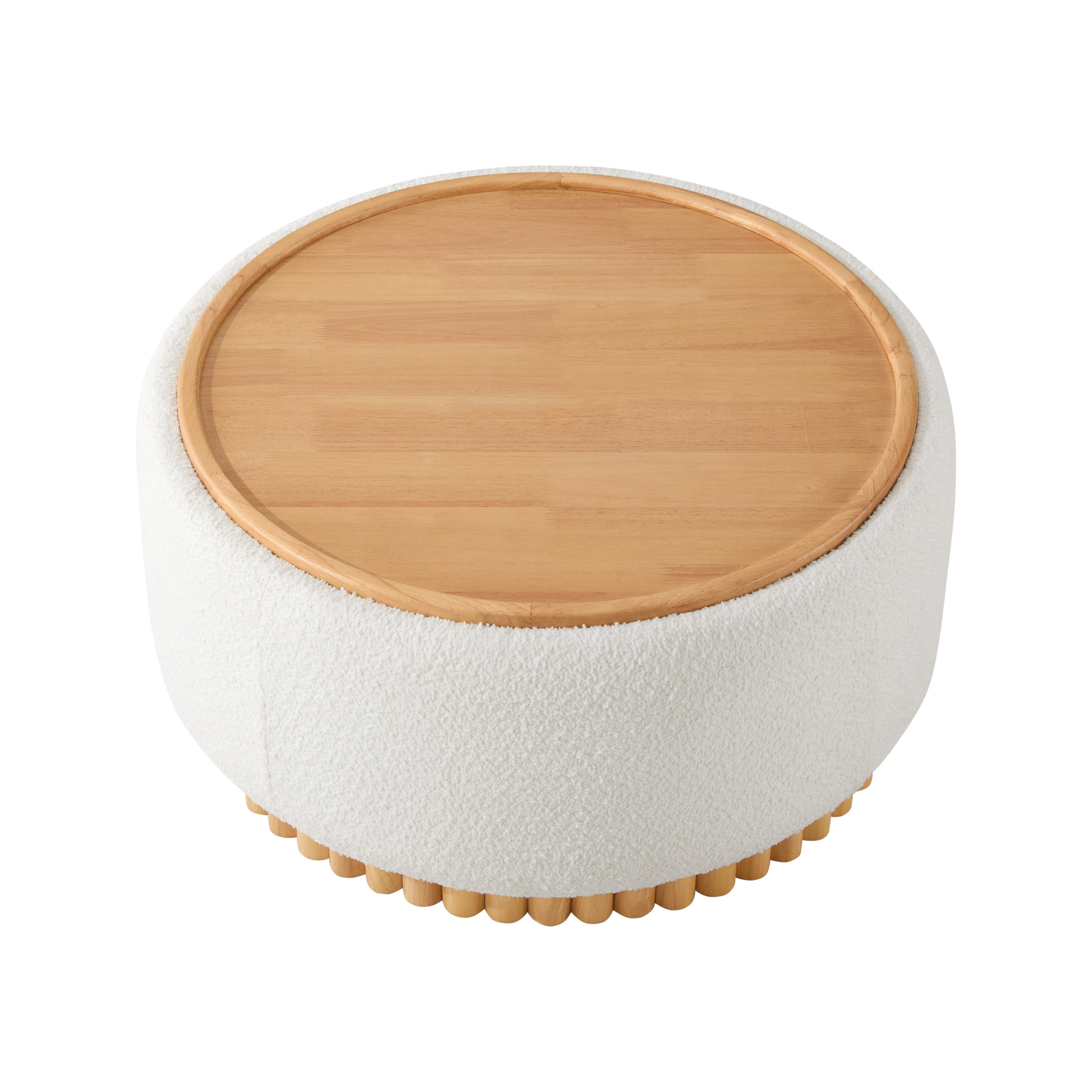 Start2Finish wooden and fabric upholstered ottoman with storage, ideal for living room or lounge space.