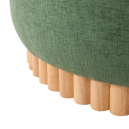 Start2Finish wooden and fabric upholstered ottoman with storage, ideal for living room or lounge spaces.