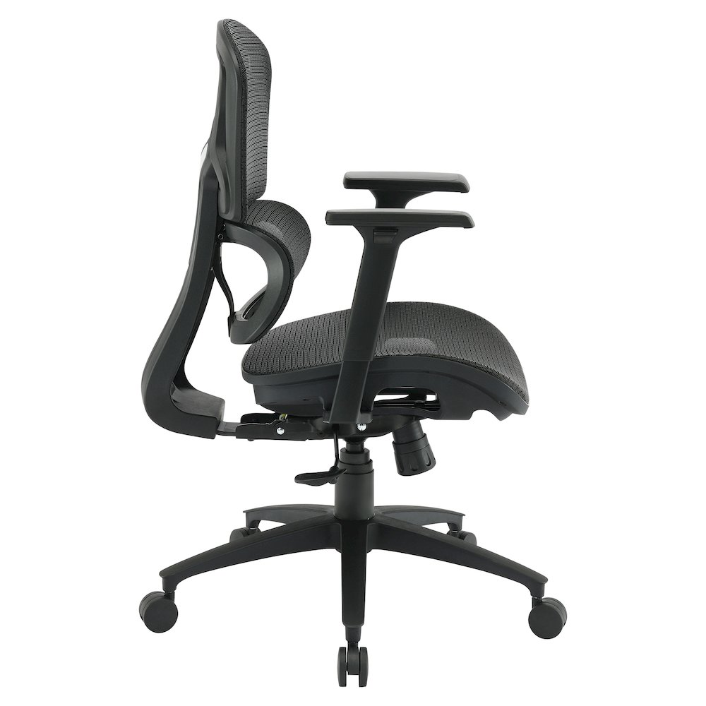 Start2Finish mesh back manager’s chair with ergonomic design, adjustable armrests, and breathable mesh upholstery for comfort.