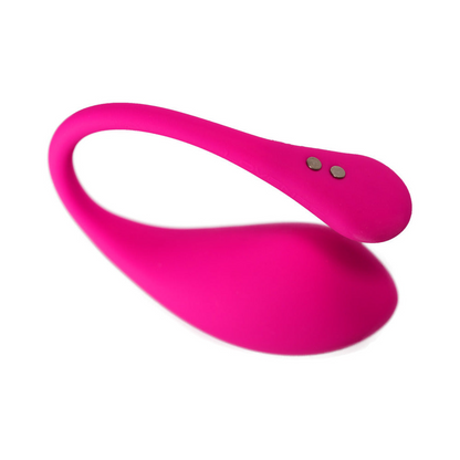 Lovense Lush 3 adult toy by Start2Finish, close-up of sleek, remote-controlled vibrator with smooth design and textured surface.