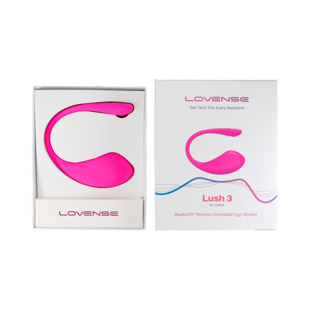 Lovense Lush 3 wireless vibrator with sleek design and remote control, shown in close-up view.