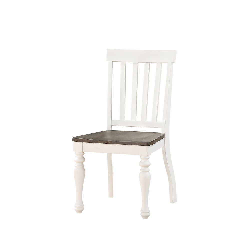 Start2Finish Joanna two-tone 6-piece dining set with matching chairs, featuring a modern table design in a stylish two-tone finish.