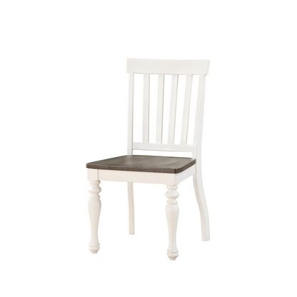 Start2Finish Joanna two-tone 6-piece dining set with matching chairs, featuring a modern table design in a stylish two-tone finish.