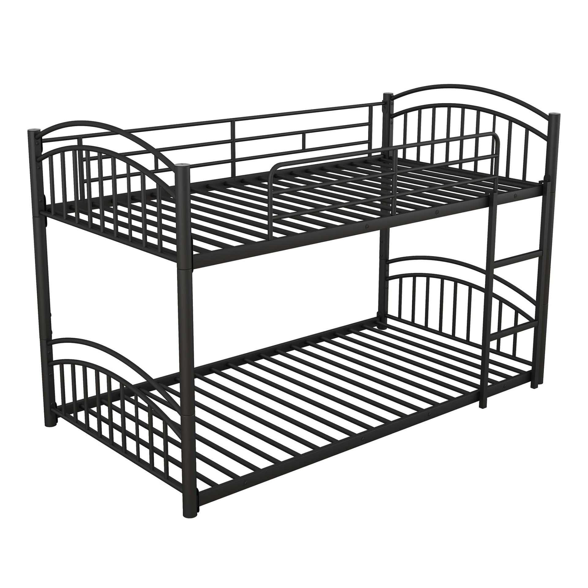 Start2Finish twin over twin metal bunk bed with slide and house frame, ideal for shared or guest bedrooms