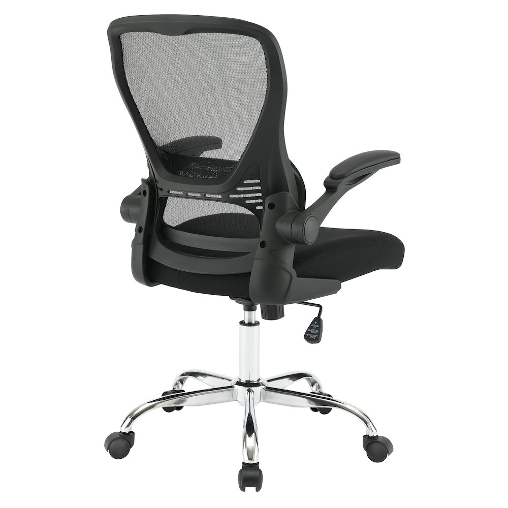 Start2Finish mesh back manager’s chair with adjustable armrests and ergonomic design, featuring a cushioned seat and breathable mesh back.