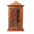 Sheesham Wood Wall Mounted Leaf Design Safe Key Holder Hanger Hooks
