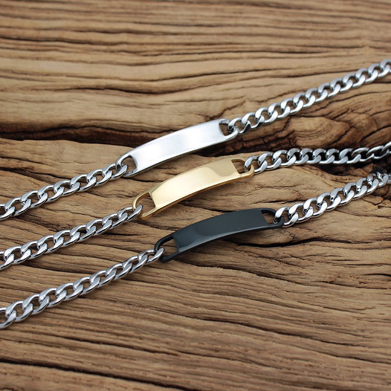 Personalized Steel Chain Bracelet